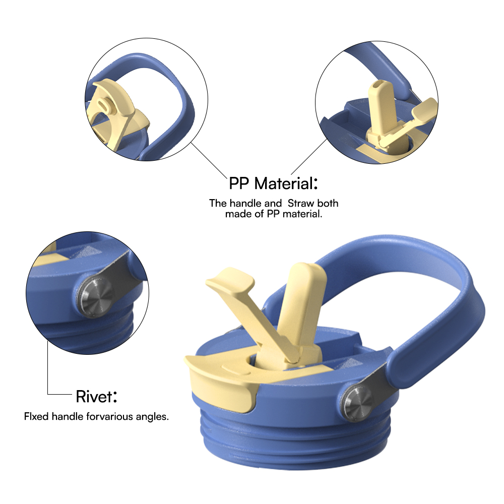 Coffee Cup with Lid and Handle - Stainless Steel Insulated Coffee Mug for Hot & Cold Drinks - Ideal Travel Mugs -32oz/40oz/50oz