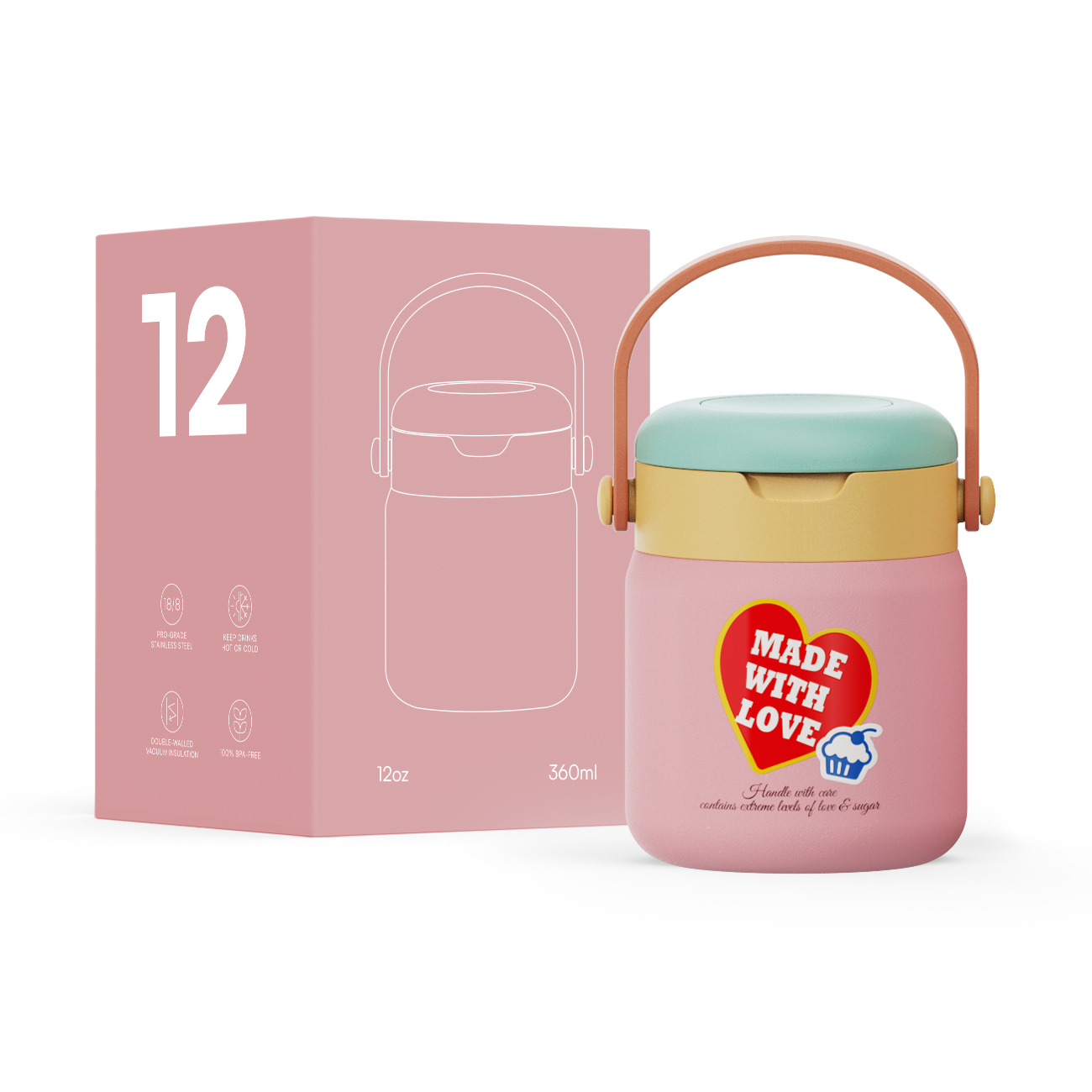  Custom wholesale food jar Insulated Food Jar Thermal Food Jar Food Jar with Spoon same as Zojirushi Stainless steel tumbler manufacturer