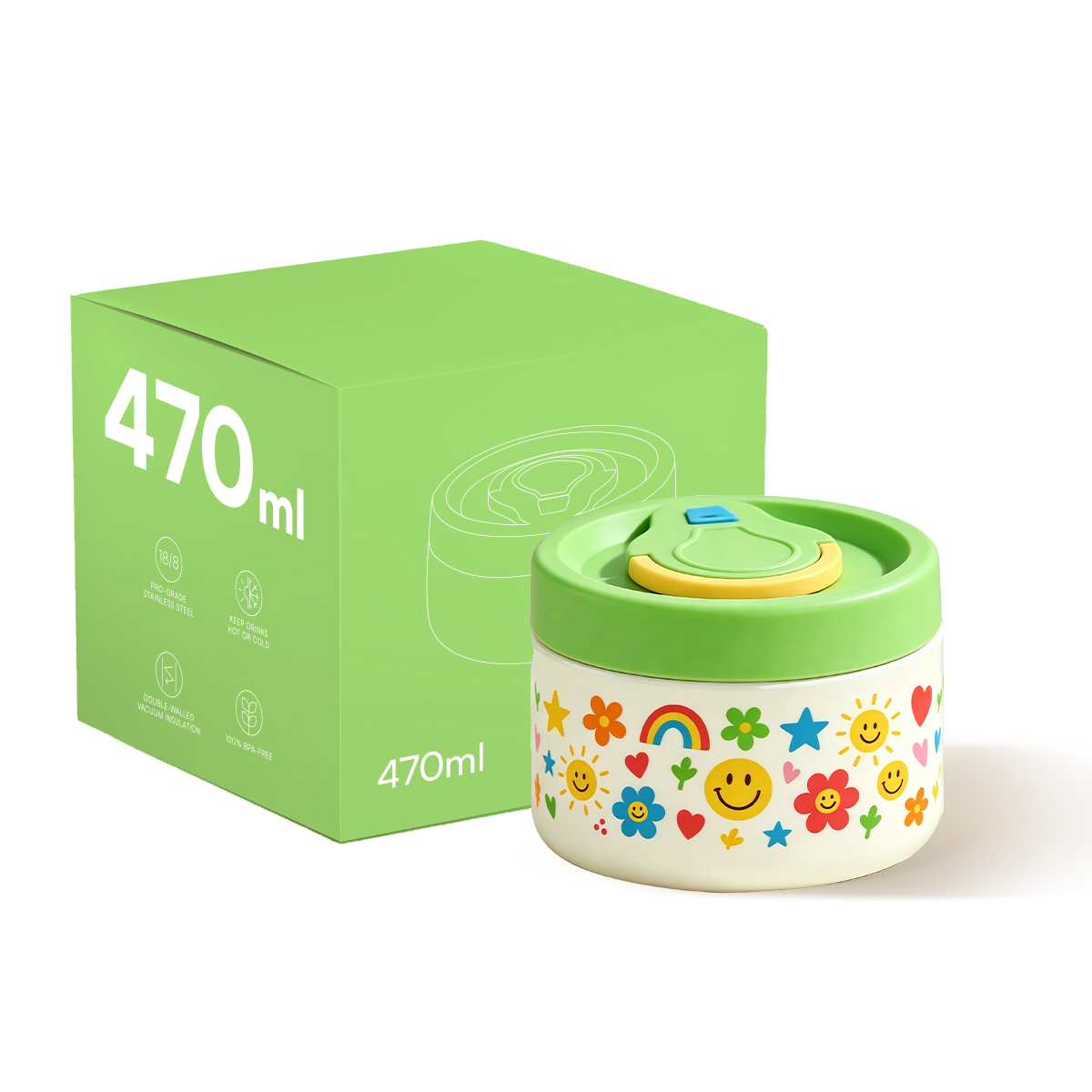 Hongling lunch box Hong Ling Vaso Termico Para Comida Stainless Steel Food Jar with Spoon Custom Logo Wholesale