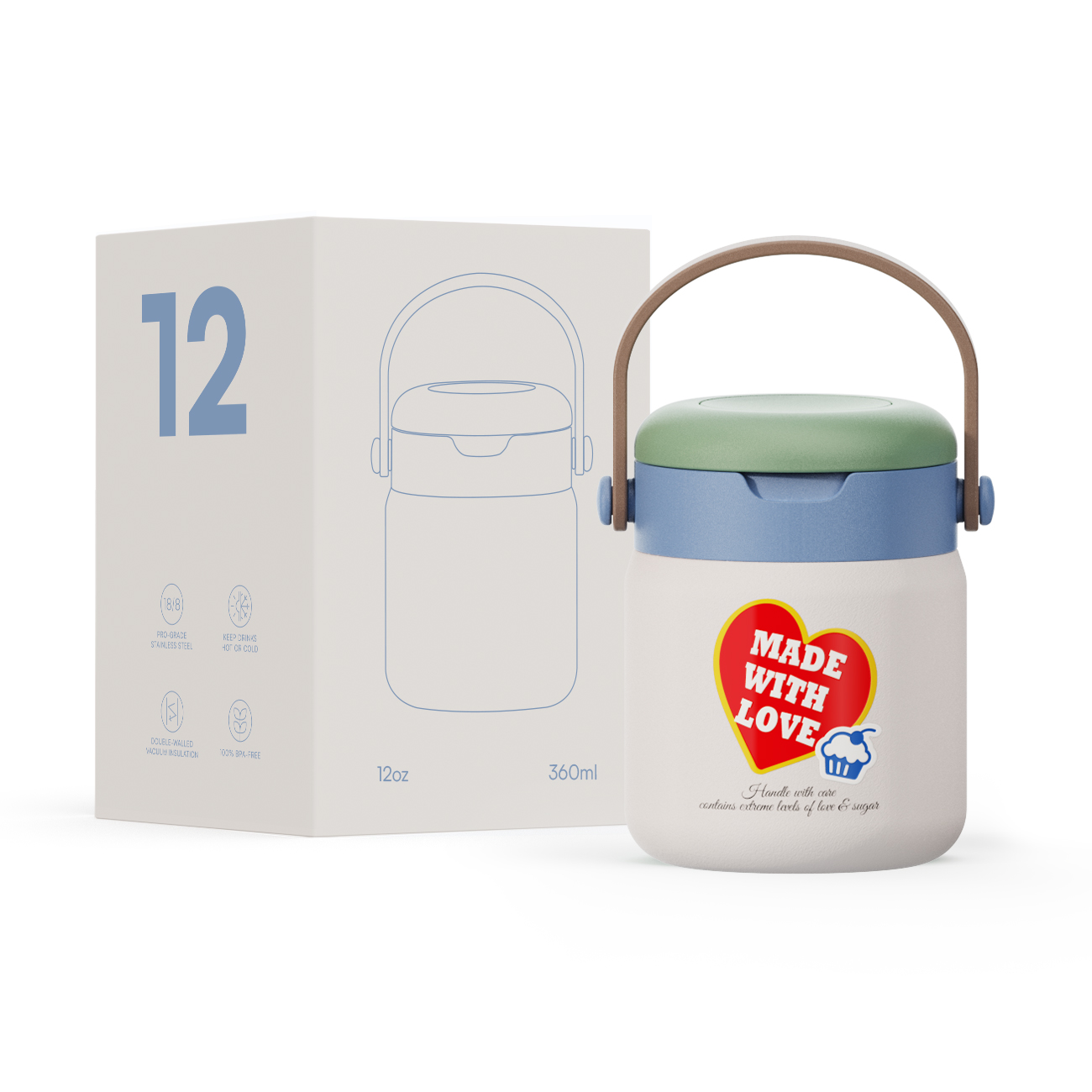  Custom wholesale food jar Insulated Food Jar Thermal Food Jar Food Jar with Spoon same as Zojirushi Stainless steel tumbler manufacturer