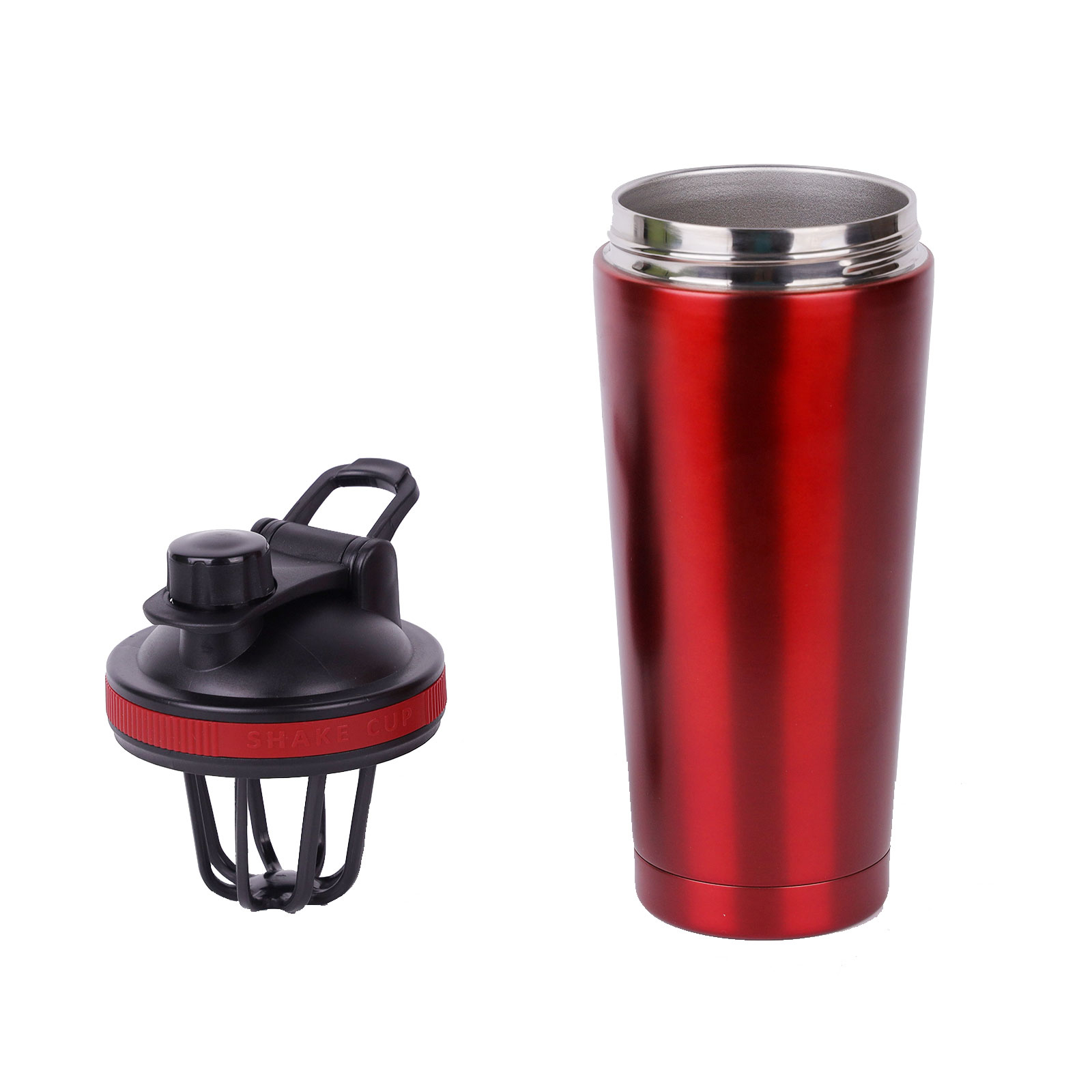 Stainless Steel Gym Protein Shaker Bottle Custom Logo Color BPA Free Fitness Gym Shakers Protein Shaker