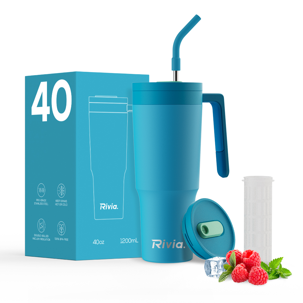 40oz New Design Leakproof Tumbler With Handle, Double Wall Insulated Tumbler, Keep Hot and Cold