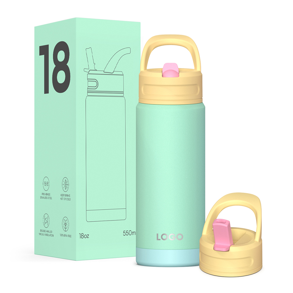 Hot Sale Kids Water Bottle Customized Logo Stainless Steel Baby Water Bottle Customized Logo Flask12oz 18oz