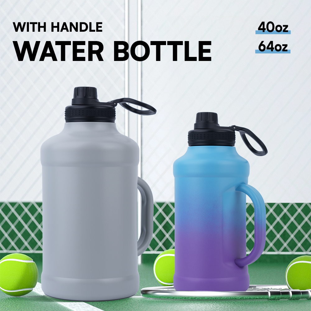 Big capacity water bottle with handle