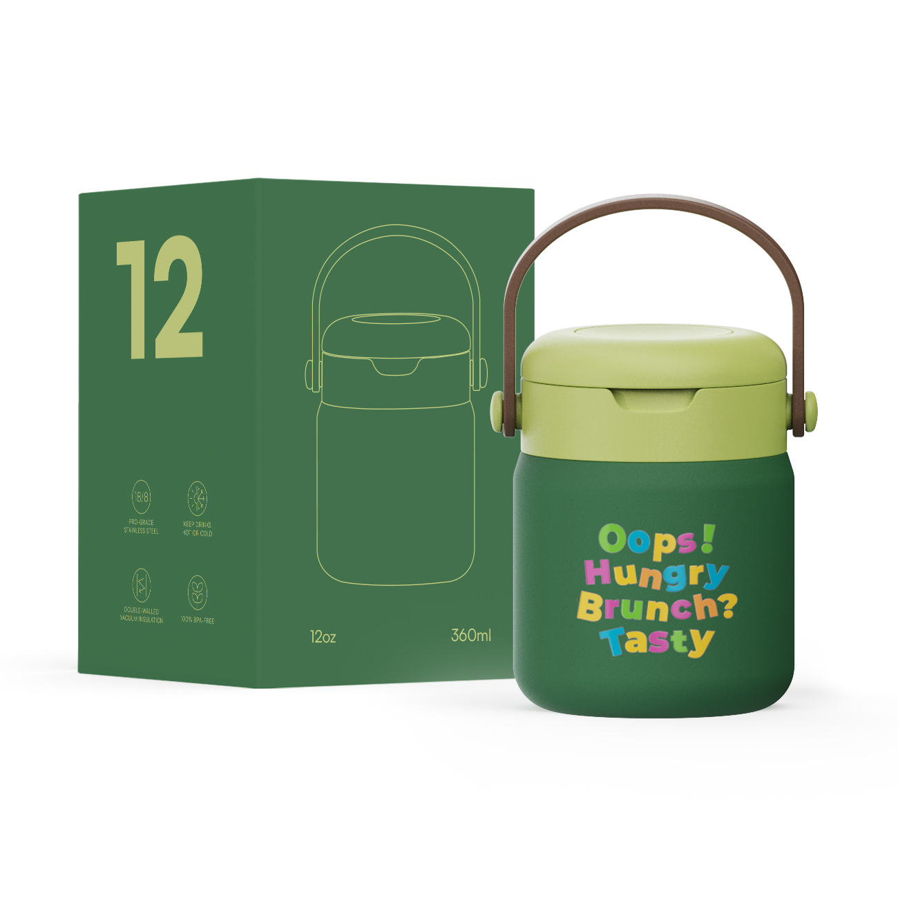  Custom wholesale food jar Insulated Food Jar Thermal Food Jar Food Jar with Spoon same as Zojirushi Stainless steel tumbler manufacturer