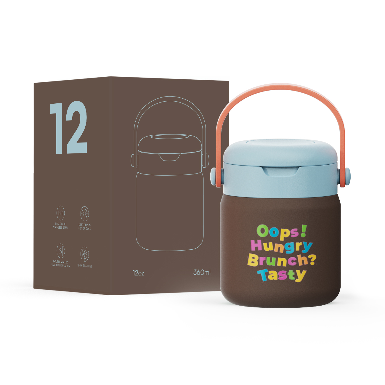  Custom wholesale food jar Insulated Food Jar Thermal Food Jar Food Jar with Spoon same as Zojirushi Stainless steel tumbler manufacturer