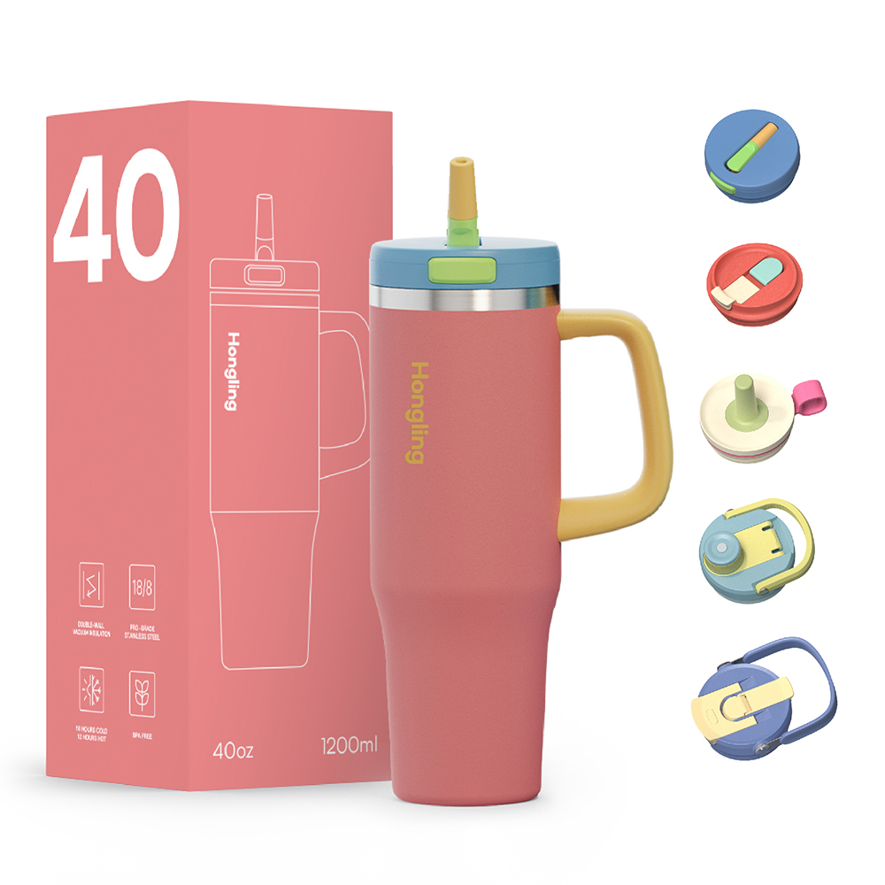 32oz 40oz 50oz flip-open straw lid 