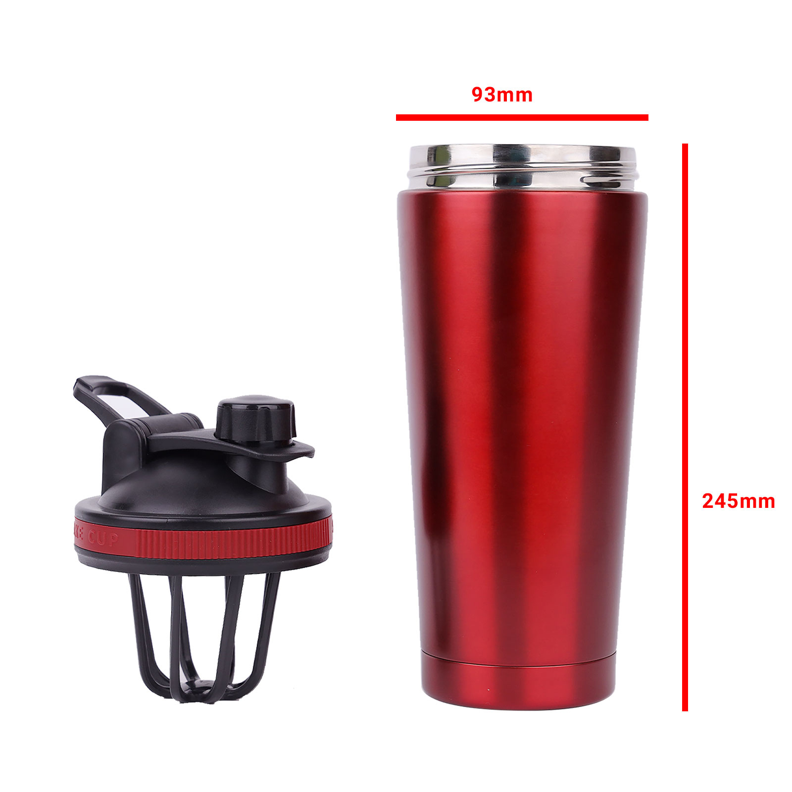 Stainless Steel Gym Protein Shaker Bottle Custom Logo Color BPA Free Fitness Gym Shakers Protein Shaker