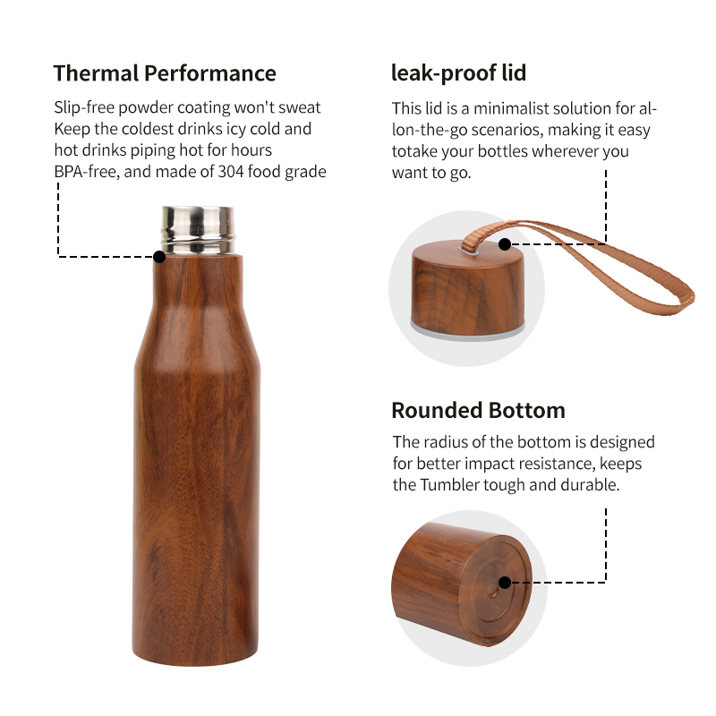 Small-mouth bottle with a drawstring handle Custom wholesale 17oz stainless steel insulated water bottle Double wall thermos cup 