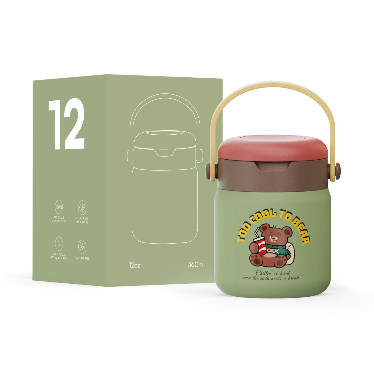  Custom wholesale food jar Insulated Food Jar Thermal Food Jar Food Jar with Spoon same as Zojirushi Stainless steel tumbler manufacturer