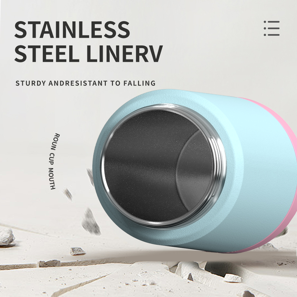 12oz kid water bottle with straw lids contrast color