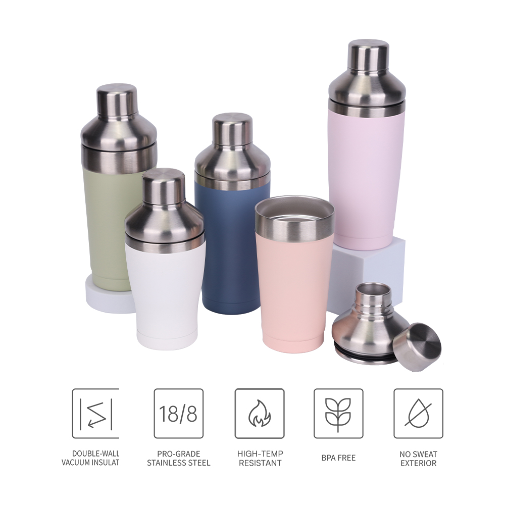 Cocktail Shaker,14oz/16oz/24 oz Martini Shaker,Drink Shaker Built-in Strainer,Professional Stainless Steel Margarita Mixer,Bartender Kit Gifts.