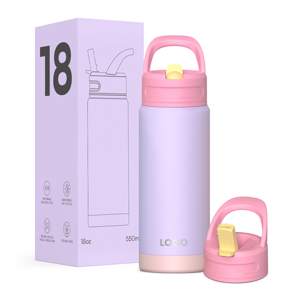 Hot Sale Kids Water Bottle Customized Logo Stainless Steel Baby Water Bottle Customized Logo Flask12oz 18oz