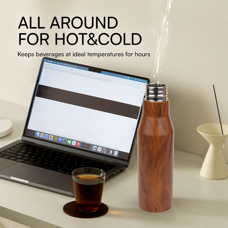 Small-mouth bottle with a drawstring handle Custom wholesale 17oz stainless steel insulated water bottle Double wall thermos cup 