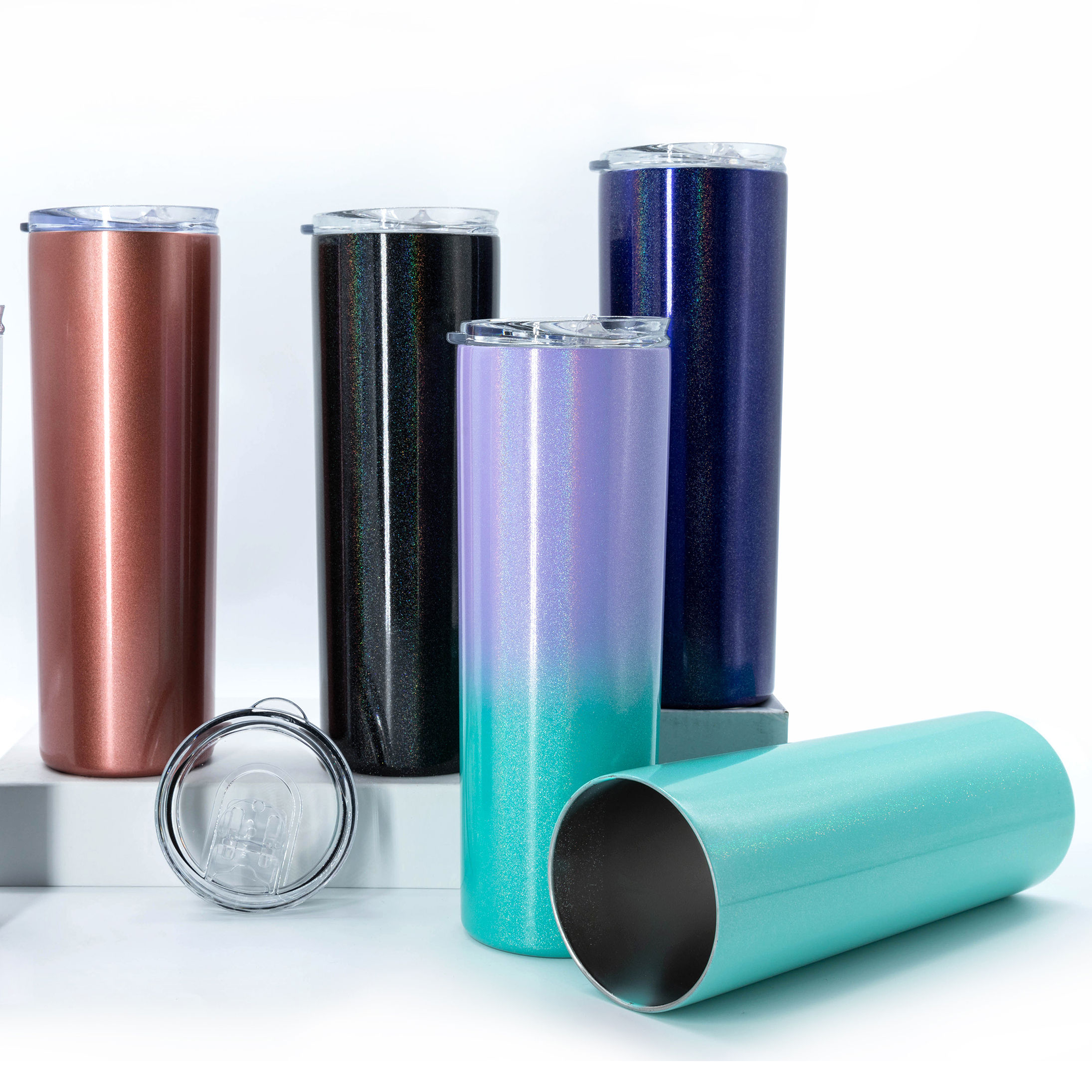 20oz Blanks Straight Slim Stainless Steel Vacuum Insulated Tumbler Cups With Leakproof Lid