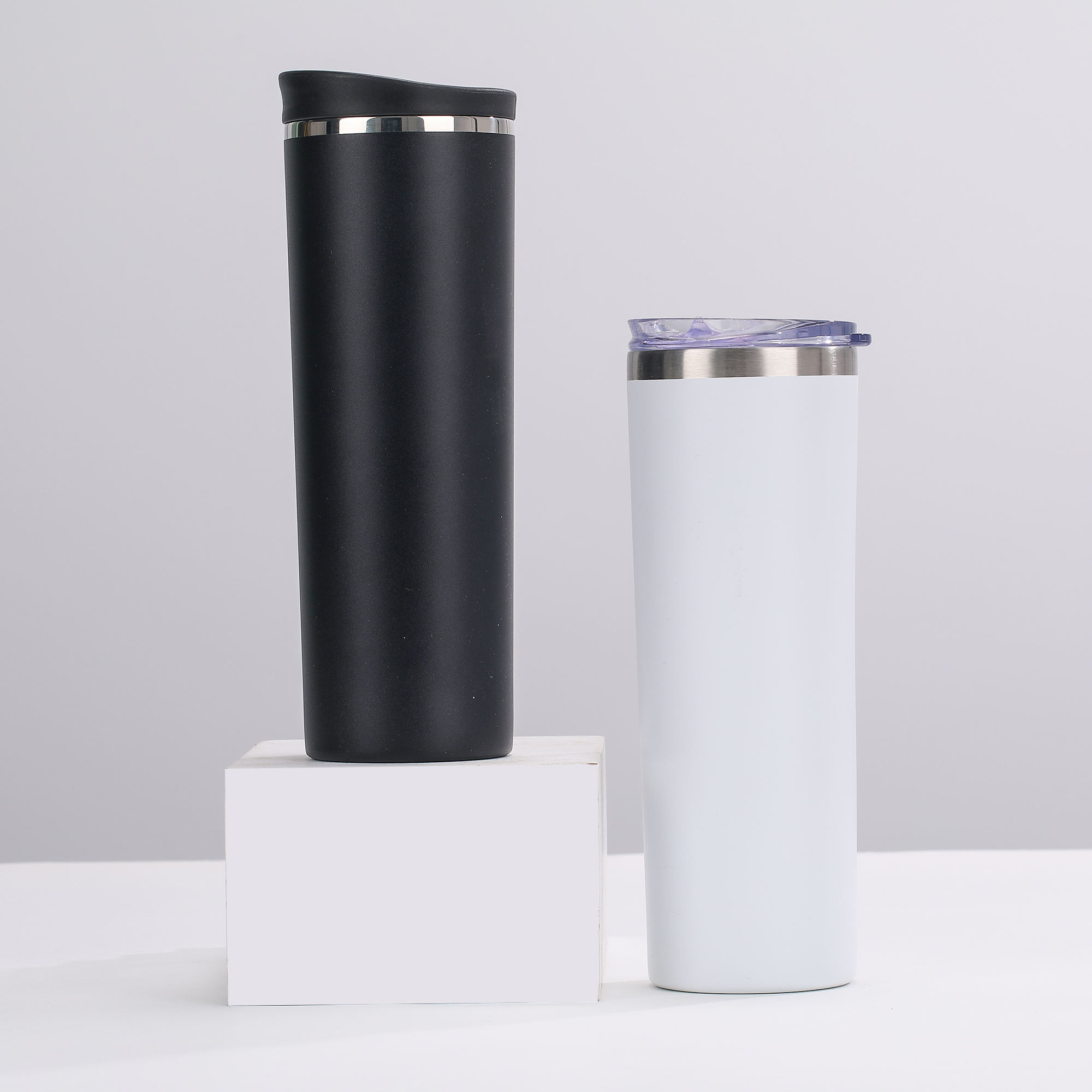 20oz Blanks Straight Slim Stainless Steel Vacuum Insulated Tumbler Cups With Leakproof Lid
