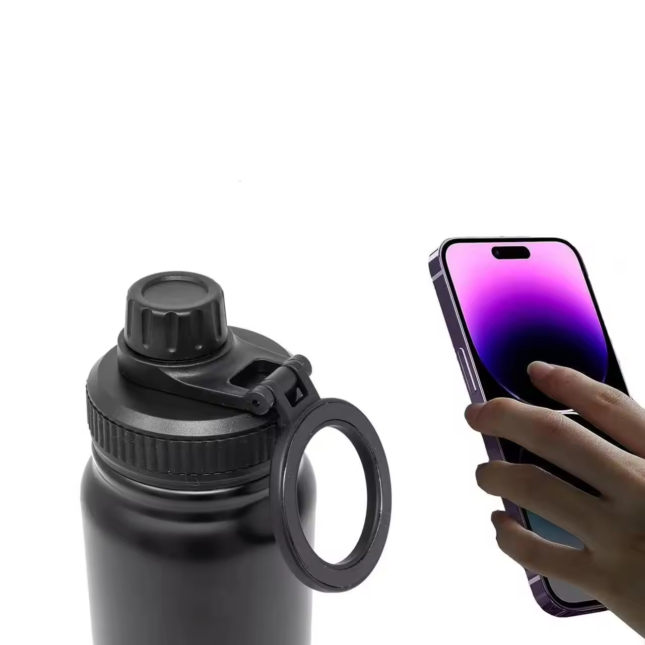 Magnet Water Bottle with Magnetic Cell Phone Holder
