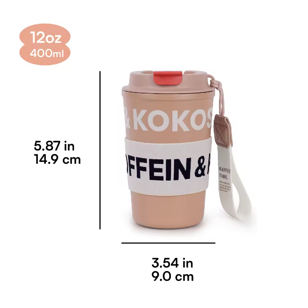 12oz Insulated Stainless Steel Coffee Tumbler Reusable Iced Coffee Cup