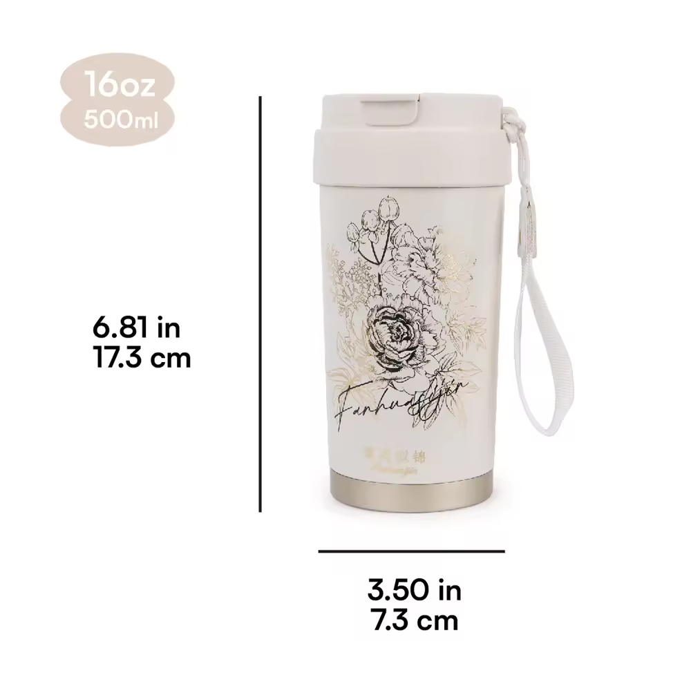 12oz Insulated Stainless Steel Coffee Tumbler Reusable Iced Coffee Cup