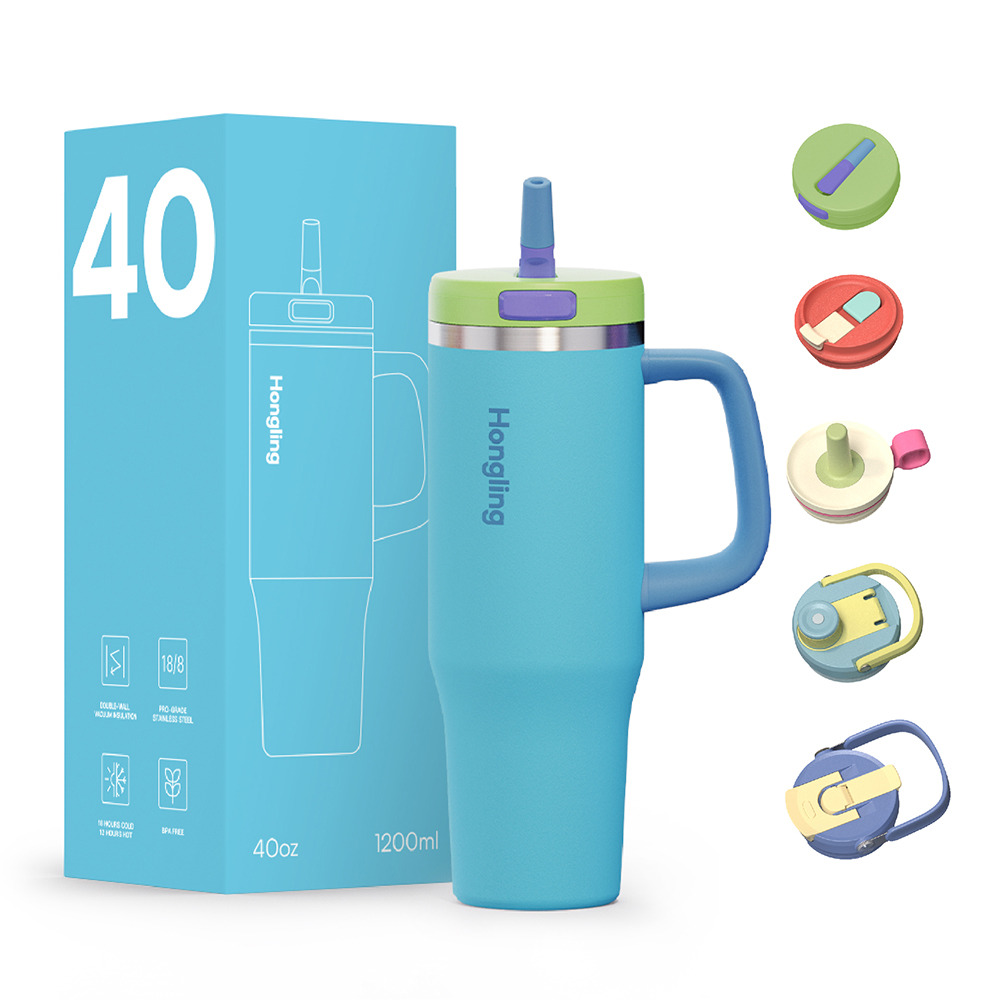 32oz 40oz 50oz flip-open straw lid 