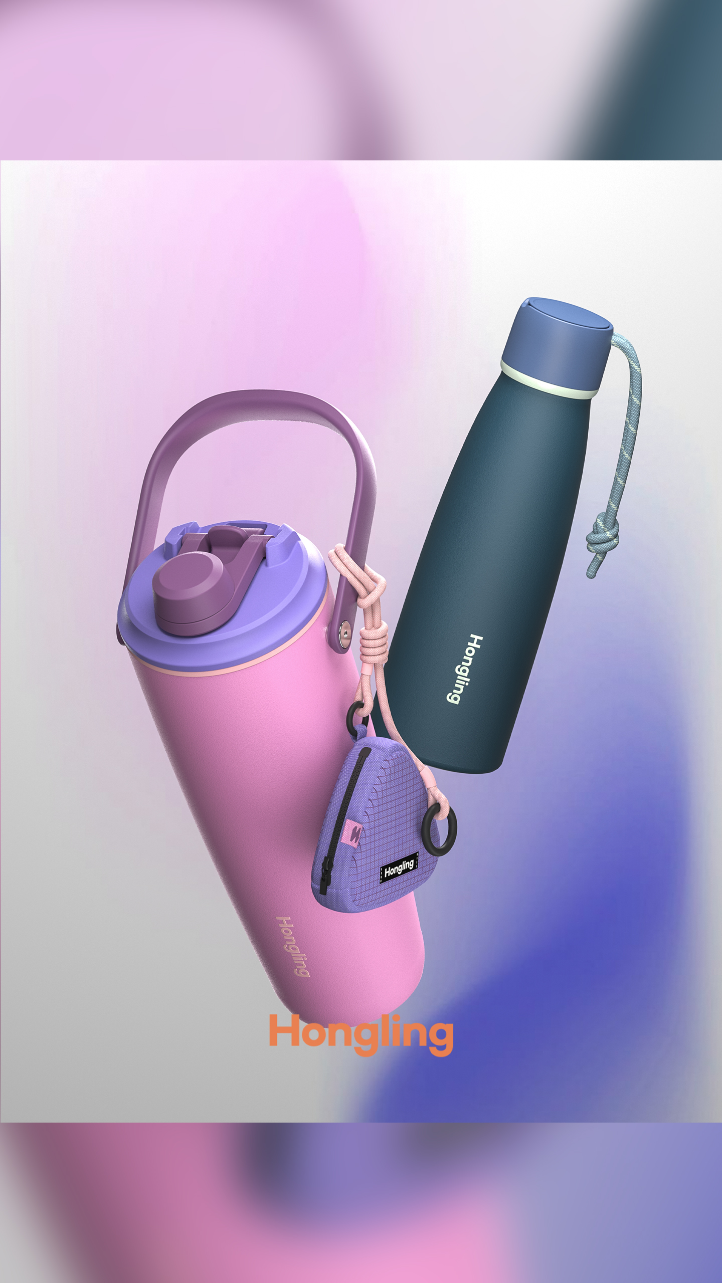 Custom 2-in-1 Dual Lid Stainless Steel Water Bottle Wholesale - Direct Drink & Straw Spout OEM Manufacturer