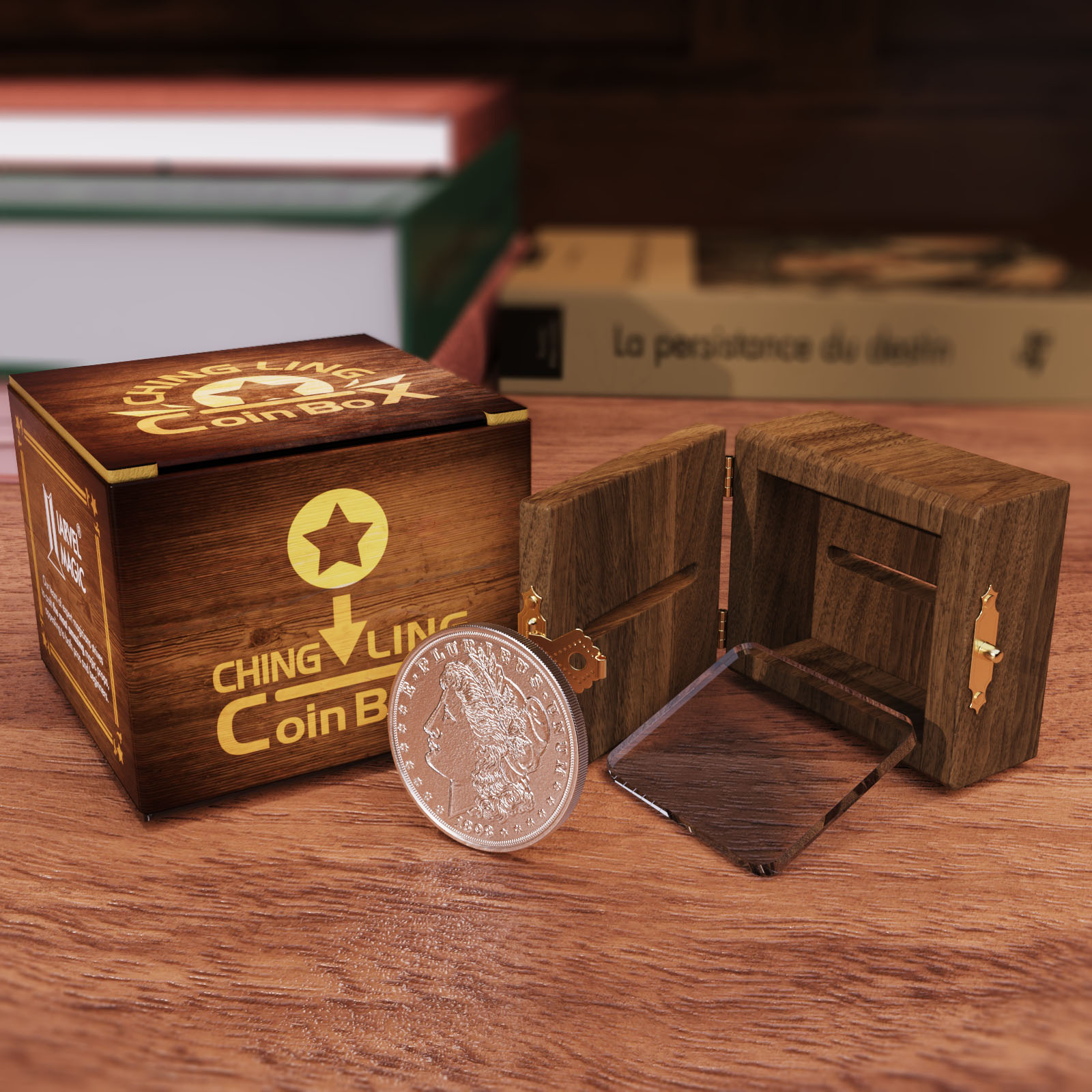 Coin Thru Glass by IARVEL MAGIC