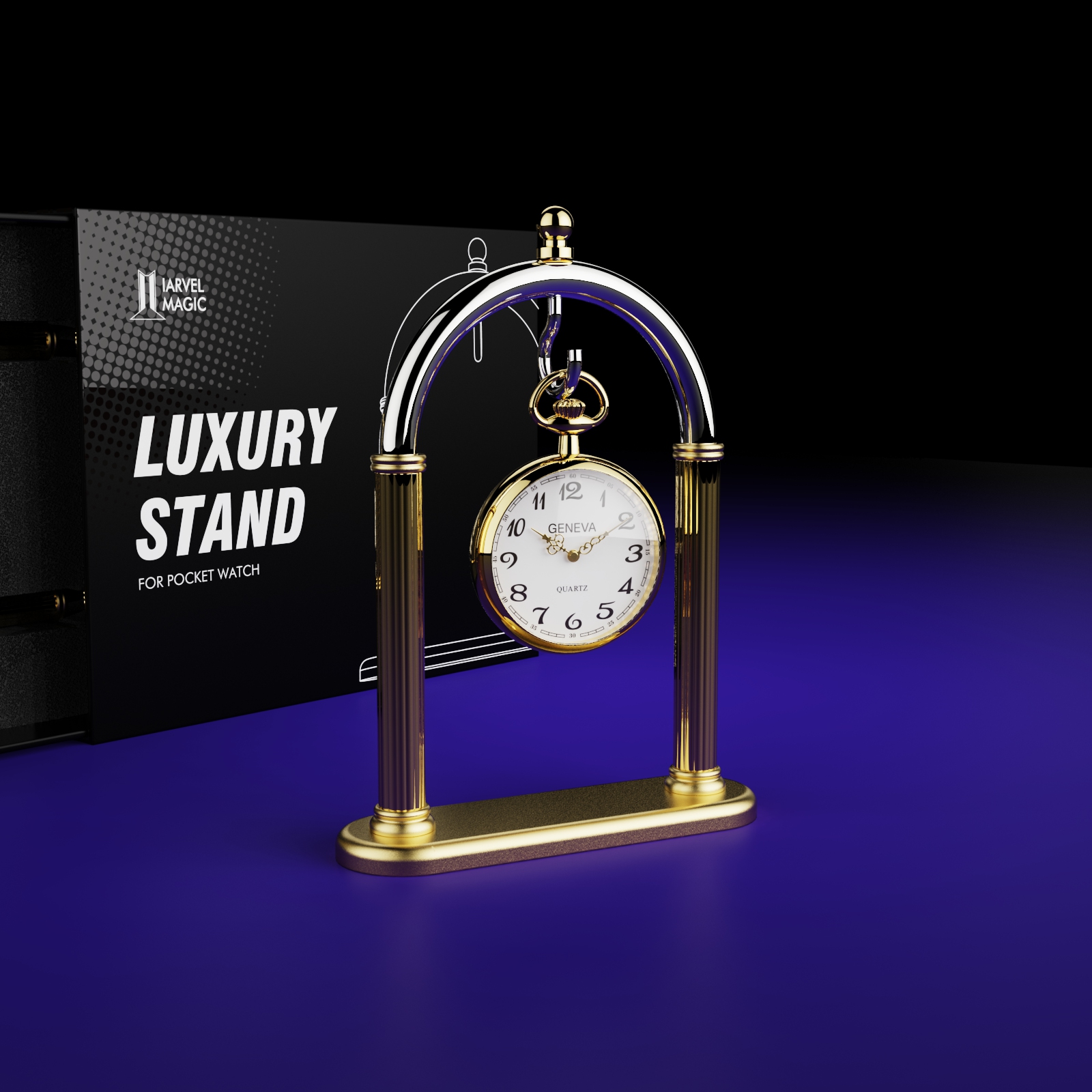 luxury stand for pocket watch by IARVELMAGIC