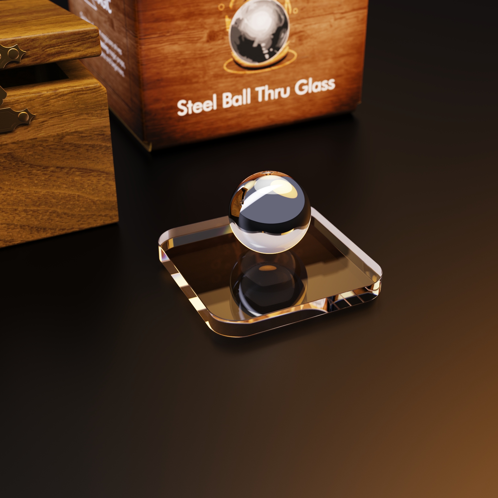 Steel Ball Thru Glass by IARVEL MAGIC