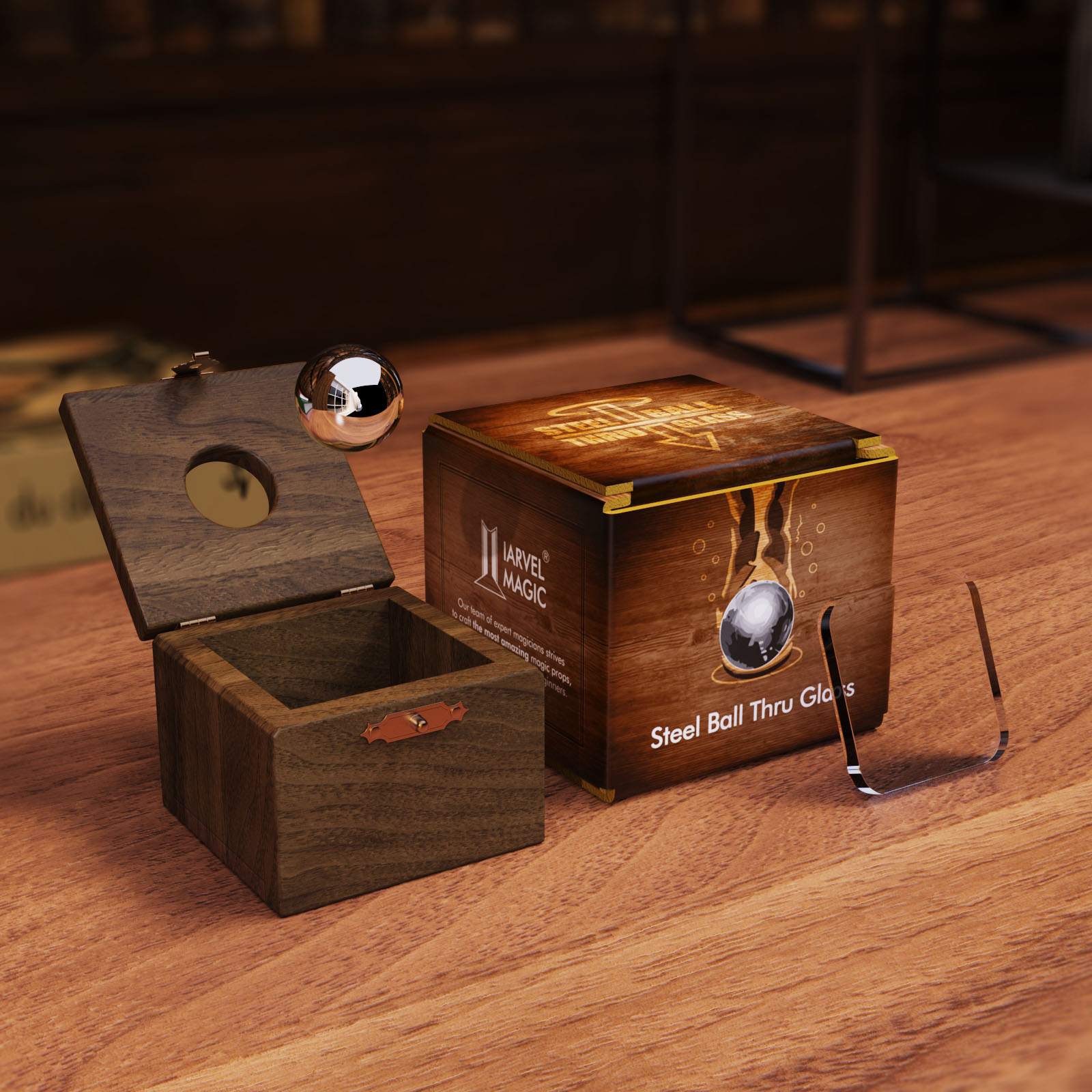 Steel Ball Thru Glass by IARVEL MAGIC