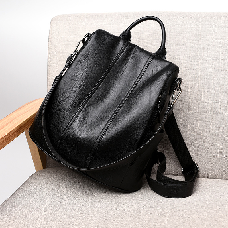 Нов стил - мека раница против кражба от естествена кожа