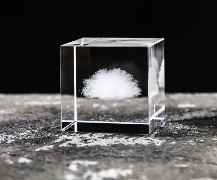 🔮Crystal cube carved cloud creative ornament✨