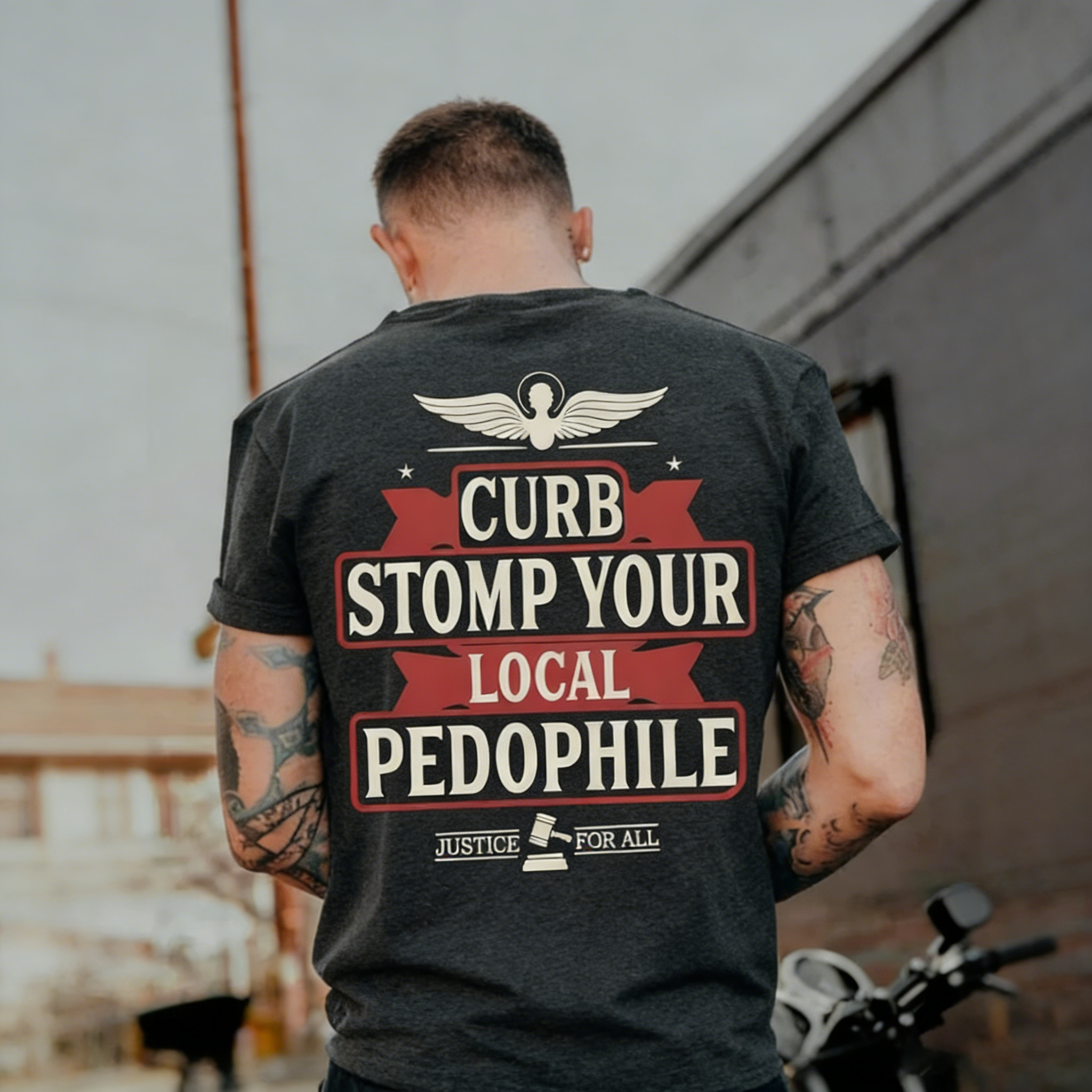 CURB STOMP P3do Printed Men's T-shirt Graphic Sweatshirt/Hoodie , Gift For Him