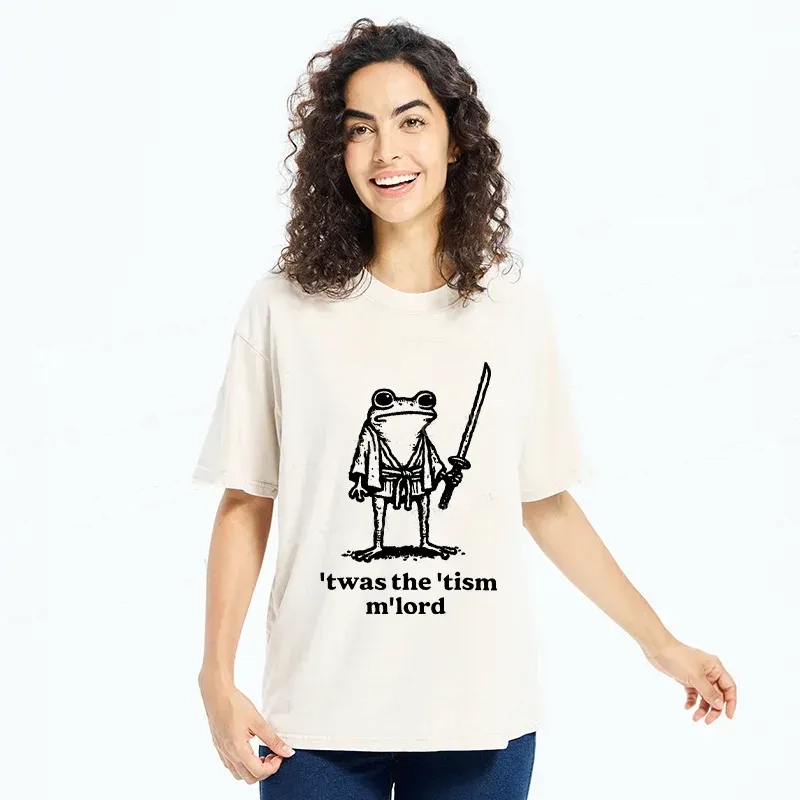 Tokyo-Tiger Focused Samurai Frog Washed T-Shirt