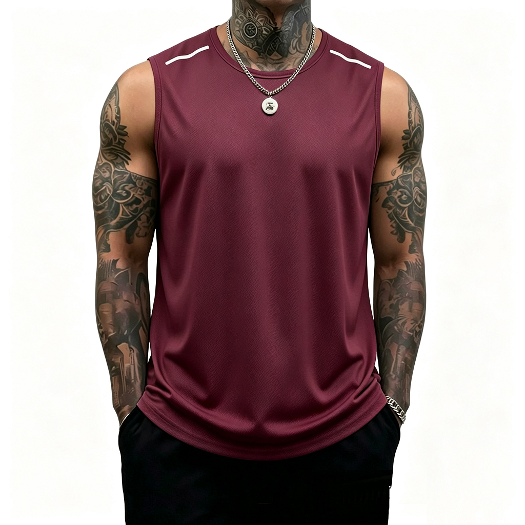4-piece men’s fitness tank top set: casual soft sleeveless muscle T-shirt