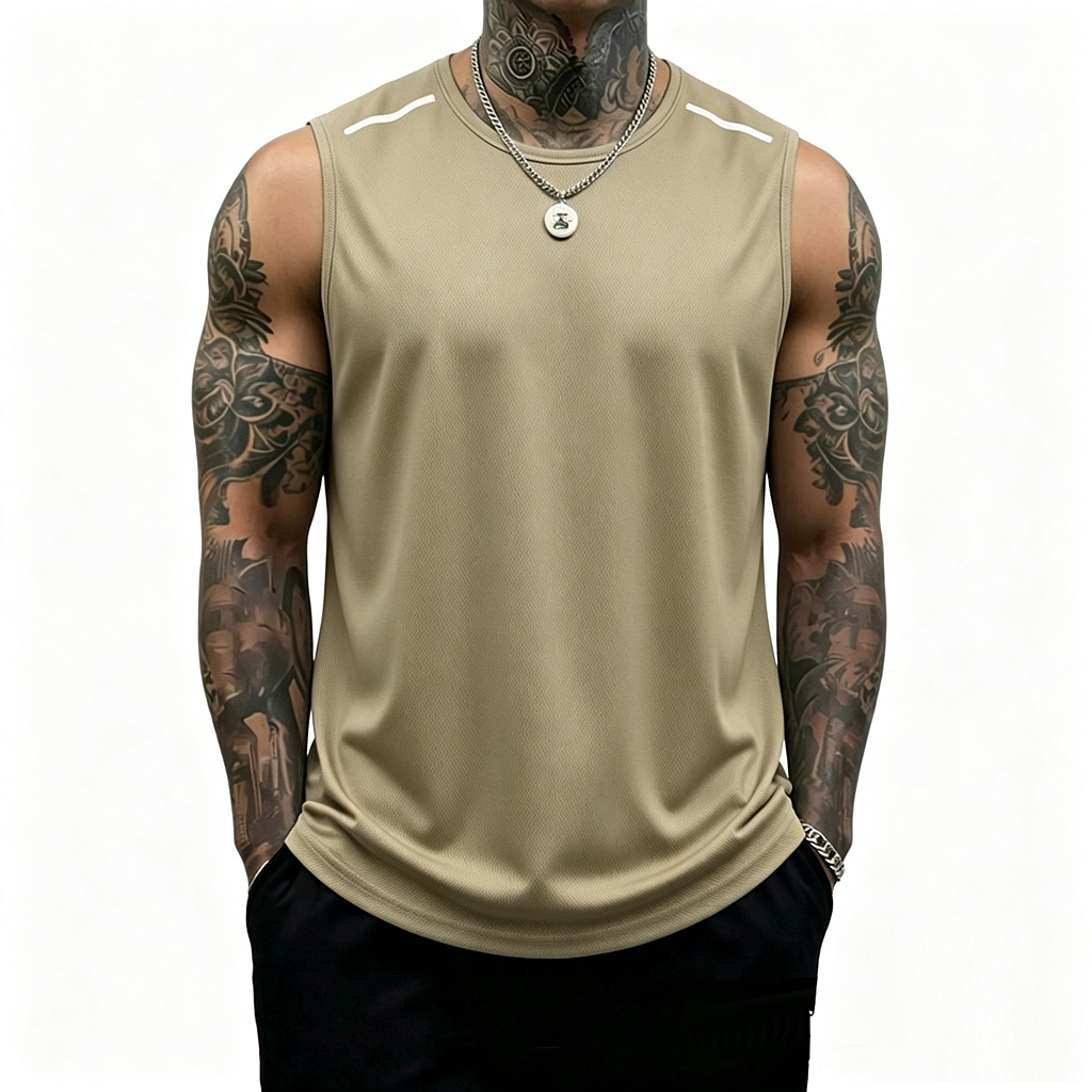 4-piece men’s fitness tank top set: casual soft sleeveless muscle T-shirt
