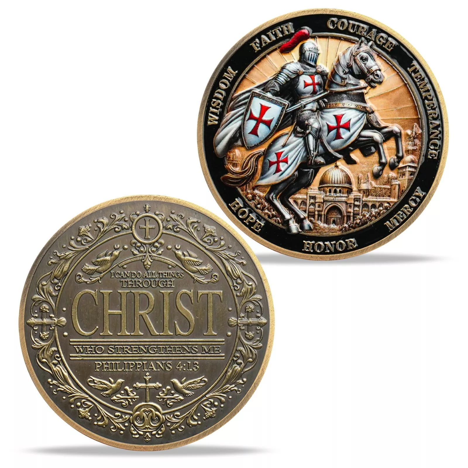 Knights Templar Christian Challenge Coin