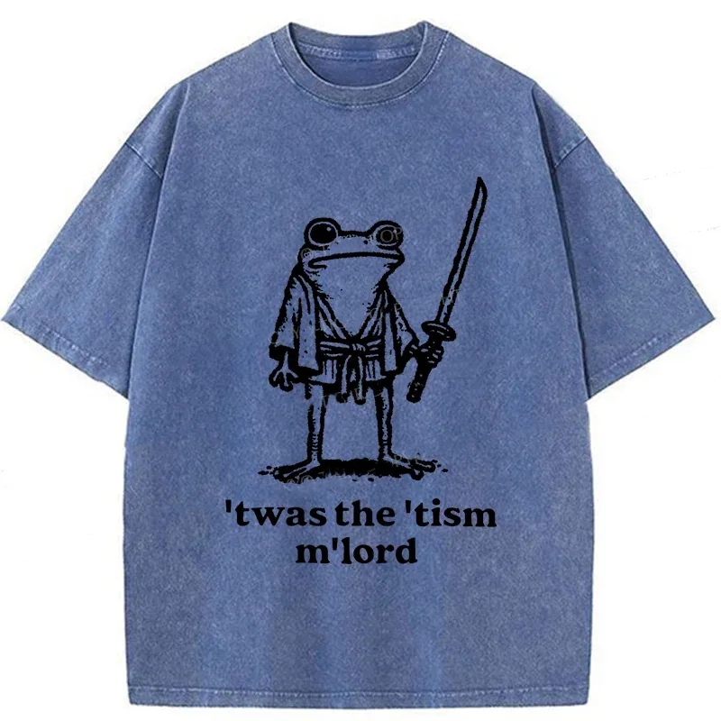 Tokyo-Tiger Focused Samurai Frog Washed T-Shirt