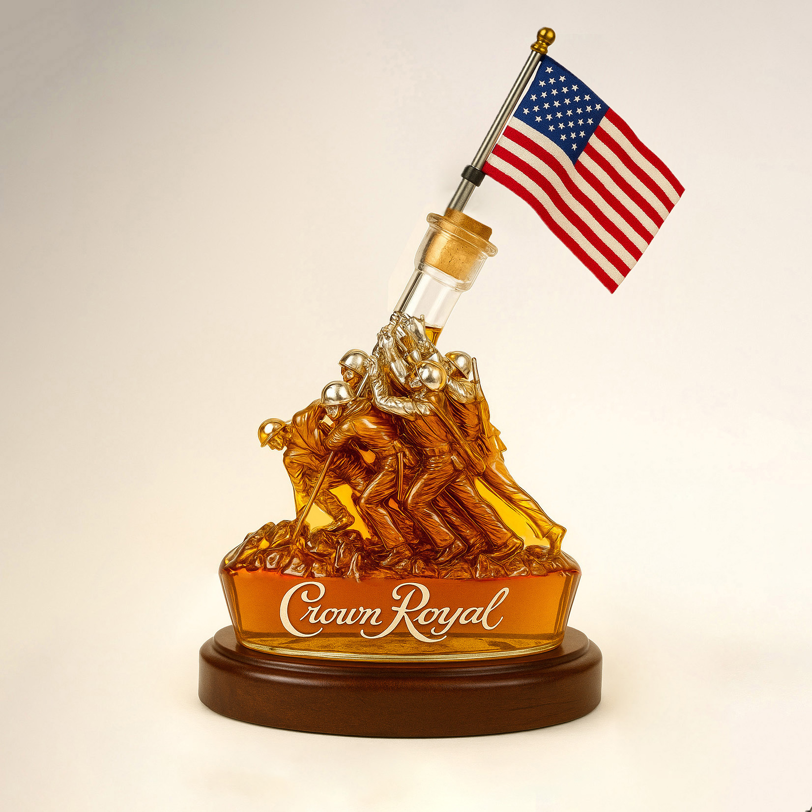 80th Anniversary Iwo Jima Tribute Whiskey Bottle
