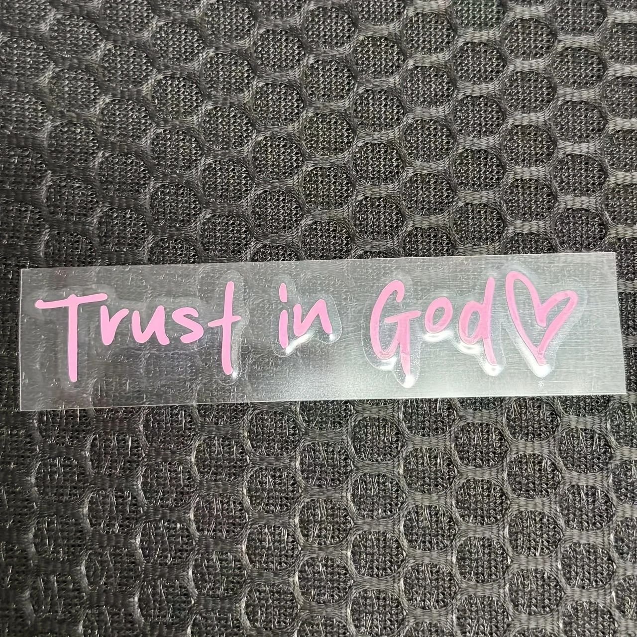 2pcs Trust in God Car Rearview Mirror Sticker, Car Rearview Mirror Decal, Inspirational Vinyl Sticker, Ideal Christian Gift