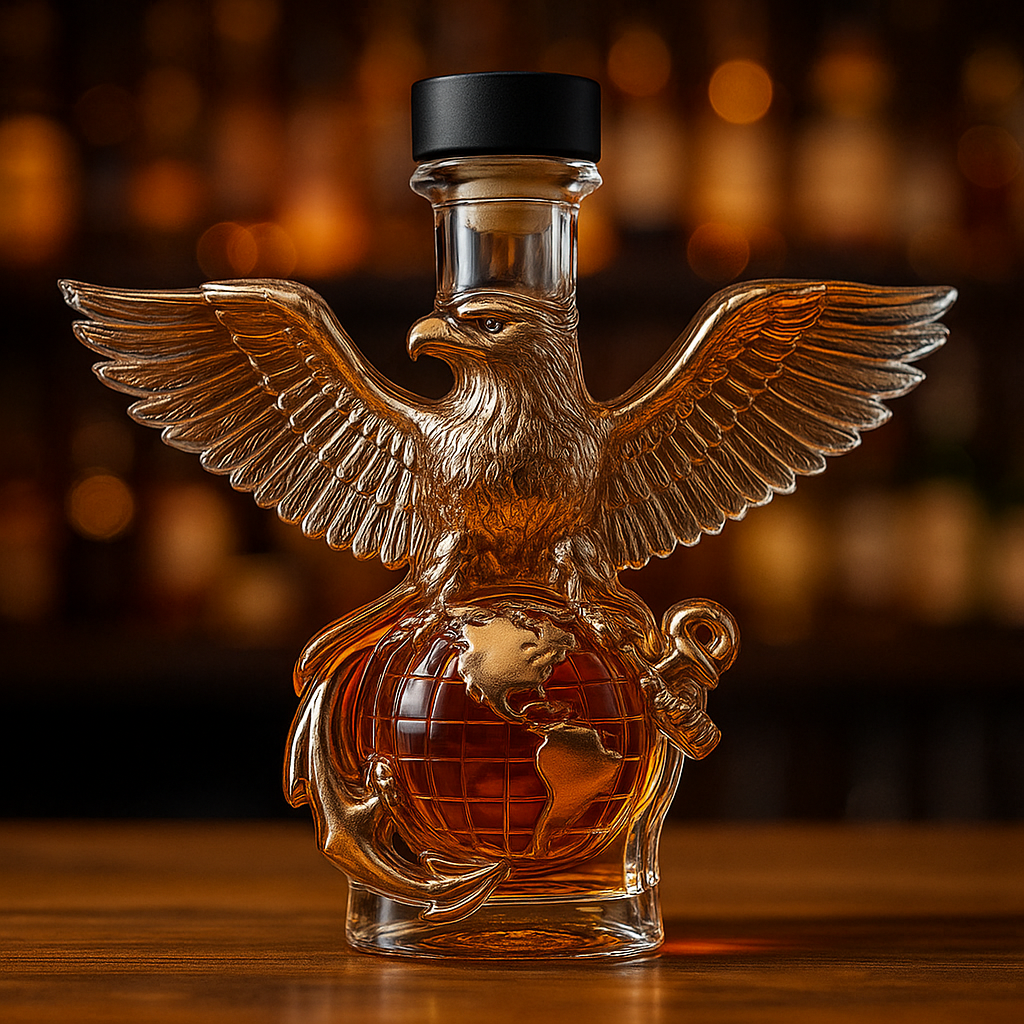 U.S. Marine Corps 250th Anniversary Commemorative Whiskey Bottle