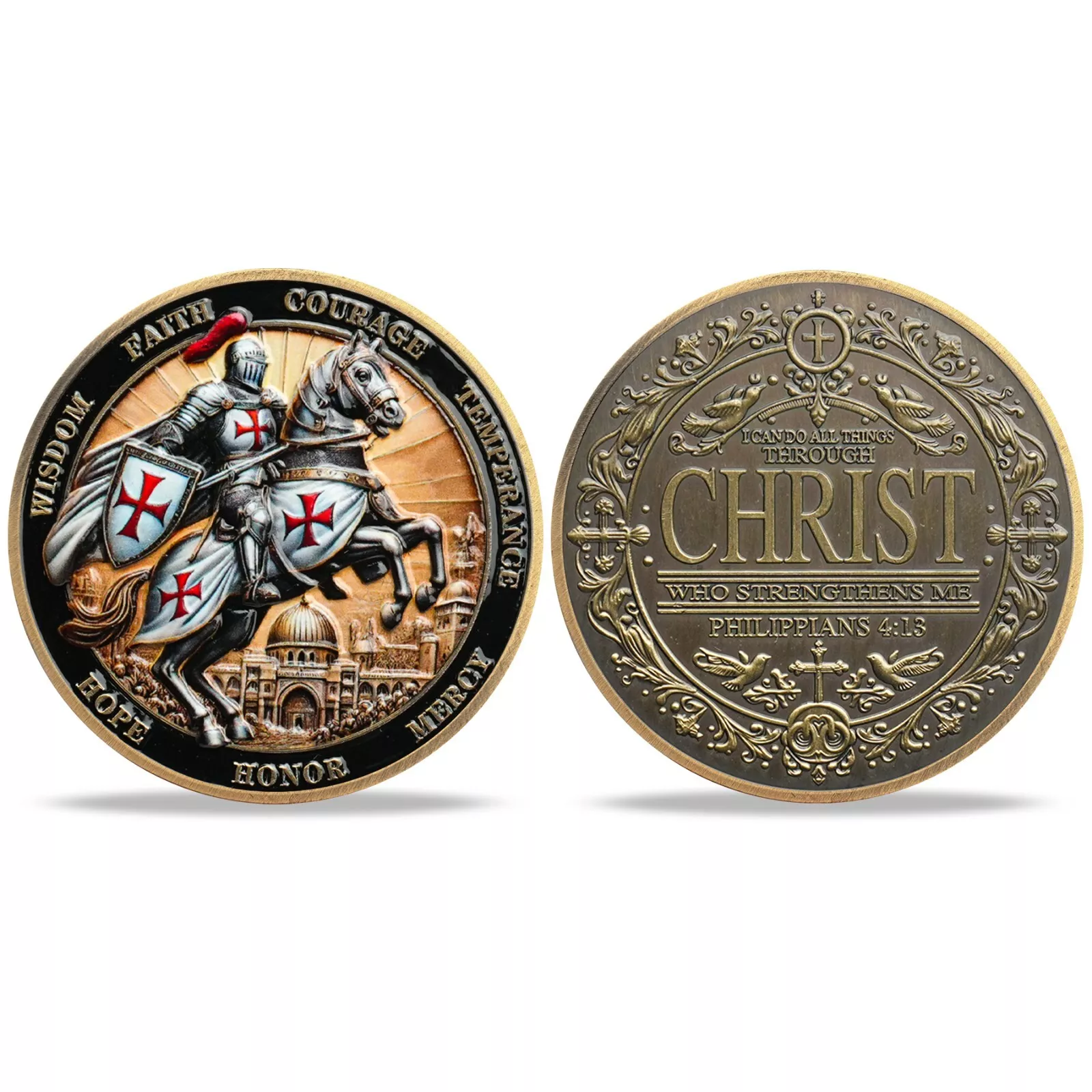 Knights Templar Christian Challenge Coin