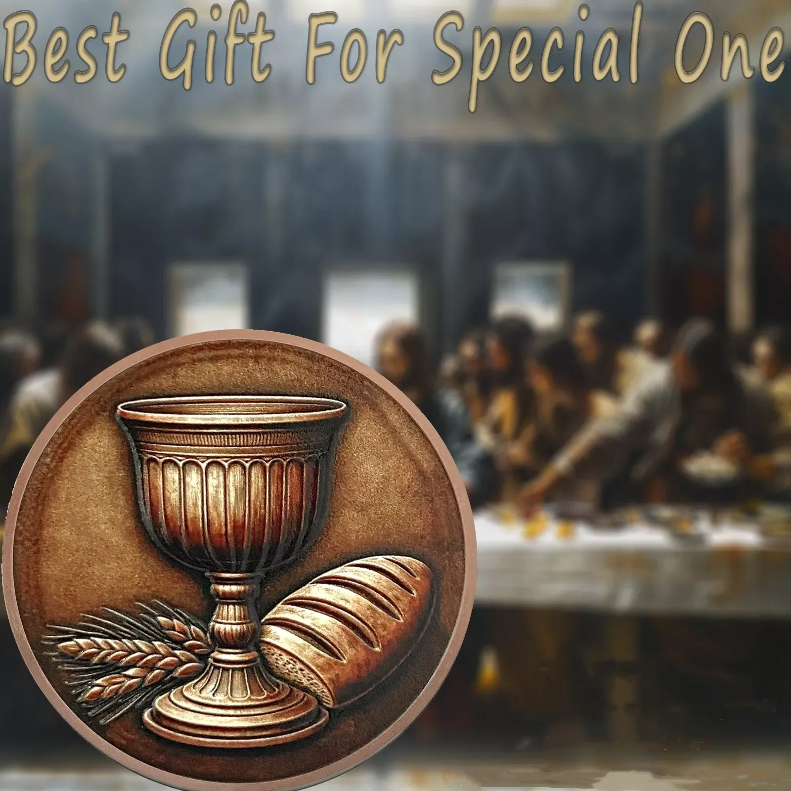 The Last Supper Religious Challenge Coin, Religious Faith Token Christian Gifts