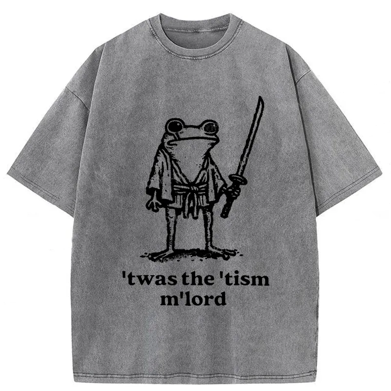 Tokyo-Tiger Focused Samurai Frog Washed T-Shirt
