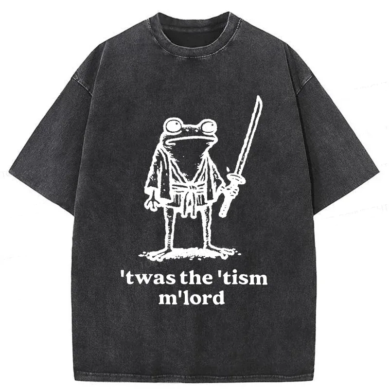 Tokyo-Tiger Focused Samurai Frog Washed T-Shirt
