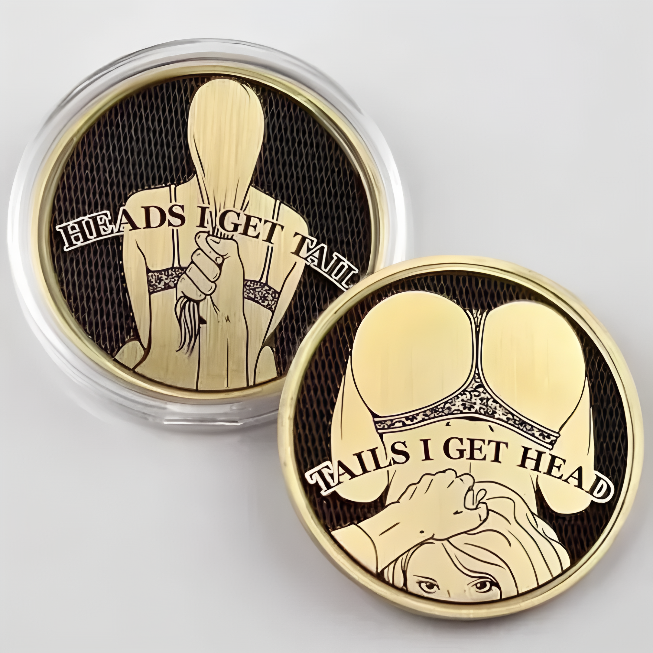 Cheeky Adults-Only Coin - "Tails I Get Head" -Bronze Specie