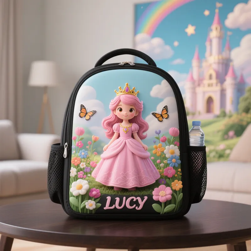 Personalized princess themed school bag