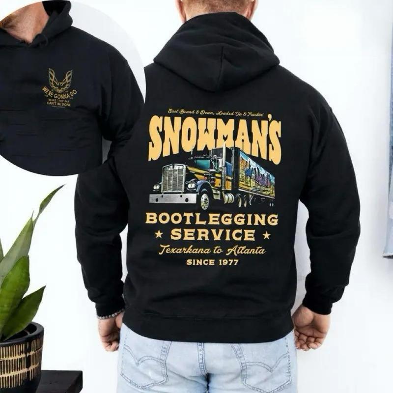 Snowman’s Bootlegging Service Hoodie, Smokey and The Bandit Sweatshirt, Funny Movie Fan Hoodie