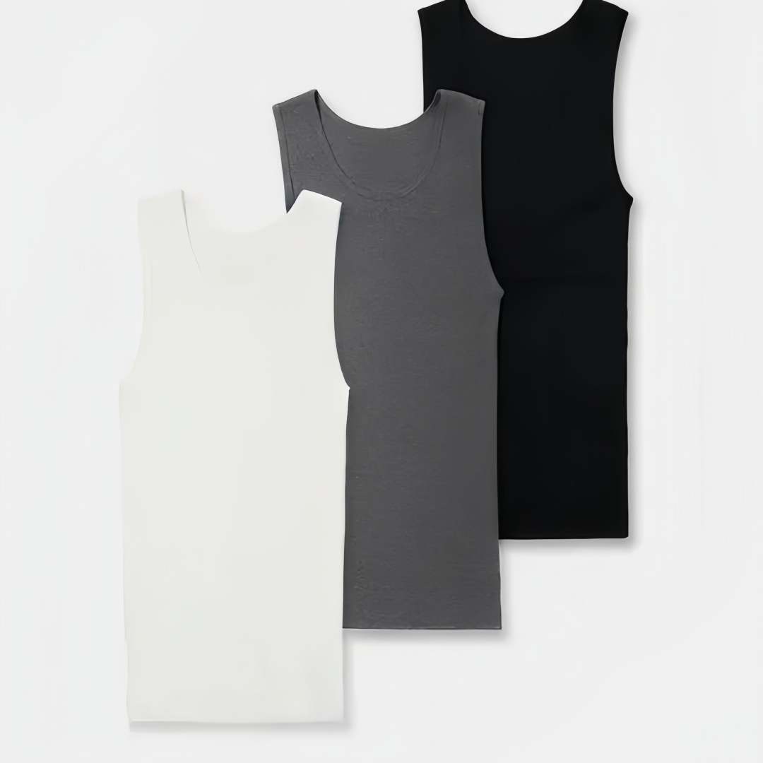 Premium Ultra-Soft Cotton Fitted Tanks 3 Pack