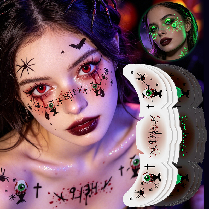Halloween Face Tattoo Stickers