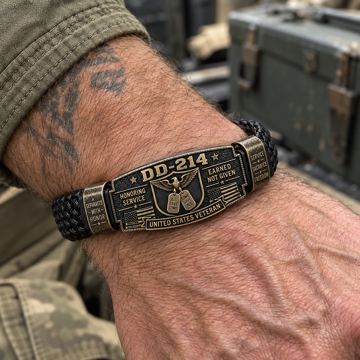 100% Handmade DD-214 Veteran Honor Bracelet(𝐂𝐡𝐚𝐝 𝐒𝐦𝐢𝐭𝐡 𝐇𝐚𝐧𝐝𝐦𝐚𝐝𝐞®) - Buy 2 Get Extra 20% Off